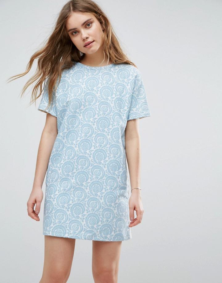 Traffic People Printed Shift Dress - Blue