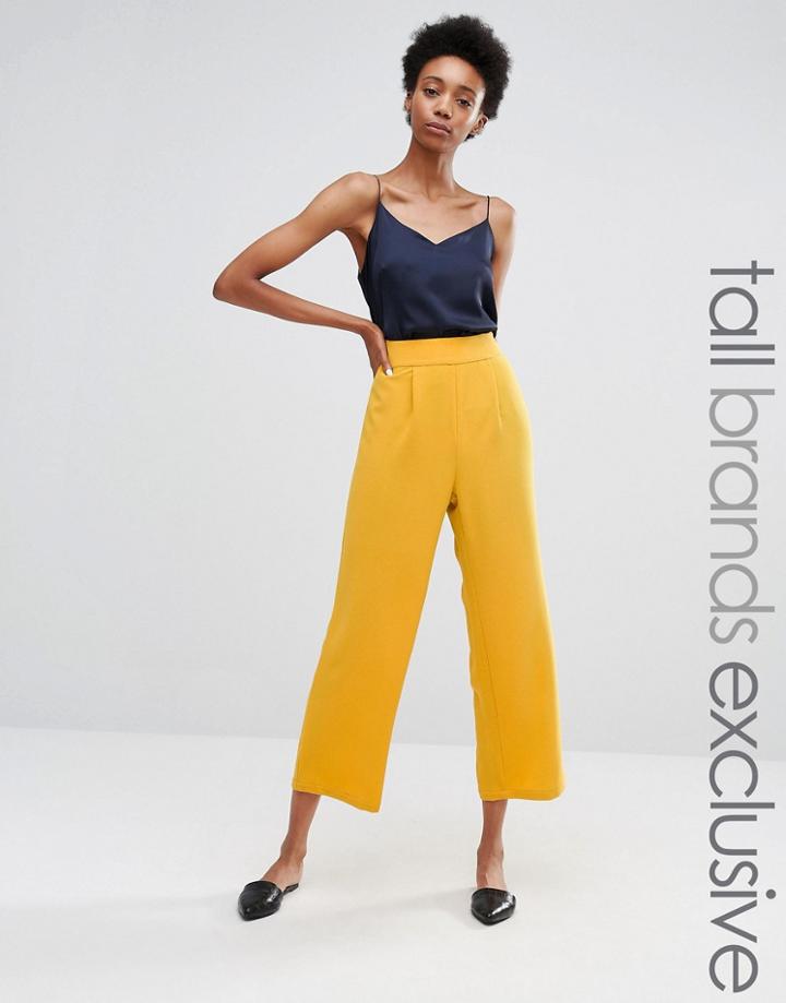 Alter Tall Wide Leg Awkward Length Pant - Yellow