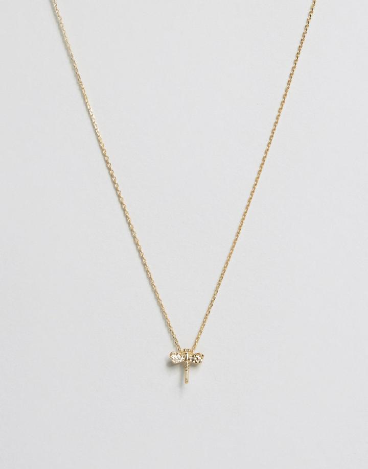 Orelia Dragonfly Necklace - Gold