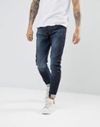 Esprit Slim Fit Jeans With Twisted Leg In Organic Cotton - Blue