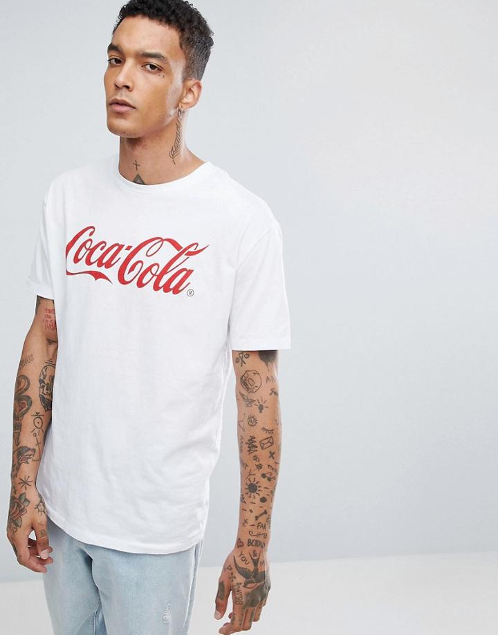 Bershka Coca Cola T-shirt In White - White