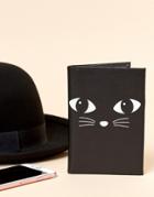 Sass & Belle Black Cat Passport Holder - Multi