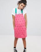 Lazy Oaf Watermelon Overall Dress - Pink