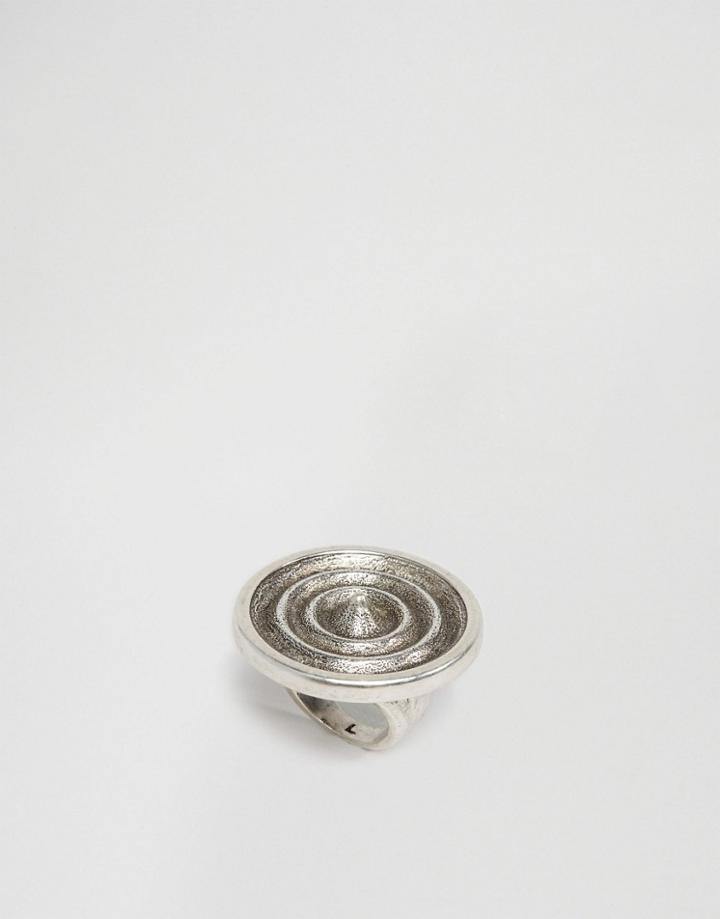 Low Luv Circle Stone Ring - Silver