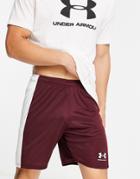 Under Armour Soccer Challenger Knit Shorts In Burgundy-red
