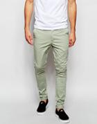 Asos Extreme Super Skinny Chinos In Army Green - London Fog