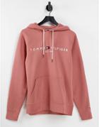 Tommy Hilfiger Classic Logo Hoodie In Orange