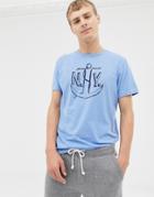 J.crew Mercantile Ny Anchor Print T-shirt In Blue Marl - Blue