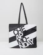 Cheap Monday Stripe Shopper - Black