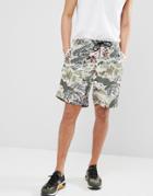 Diesel P-noten Floral Shorts - Green