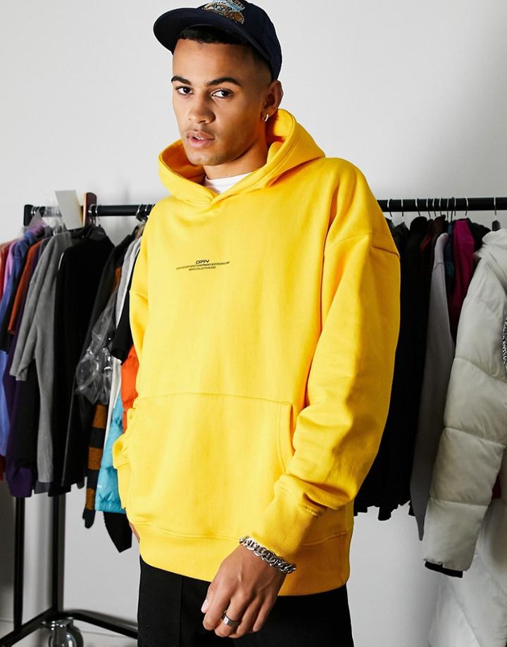 Good For Nothing Oversized Hoodie In Yellow