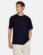 Topman Oversized T-shirt In Navy-blues