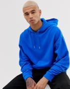 Asos Design Oversized Hoodie In Bright Navy-blue