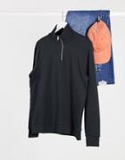 Jack & Jones Quarter Zip Sweat Scripted Text-black