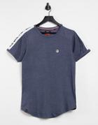Le Breve Mix And Match Lounge T-shirt In Navy Heather