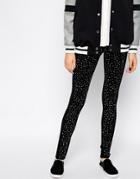 American Retro Embellished Paneled Leggings - Black