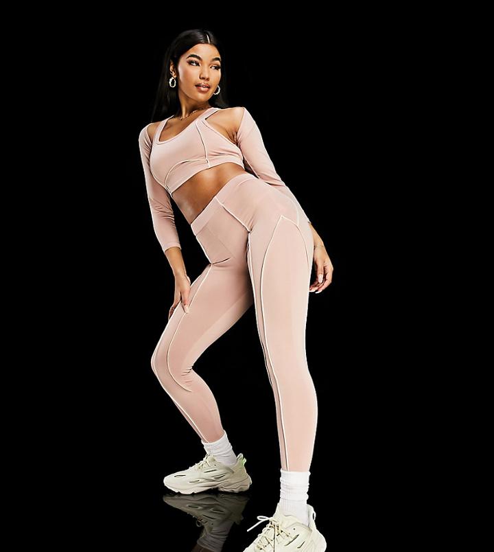 Asyou Active Seamed Legging In Pink
