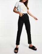 Cotton: On Stretch Mom Jeans In Black