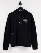 Armani Ea7 Train Core Id Box Logo Fleece Overhead Hoodie In Black