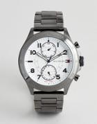 Tommy Hilfiger Hudson Watch In Stainless Steel With White Dial - Silver