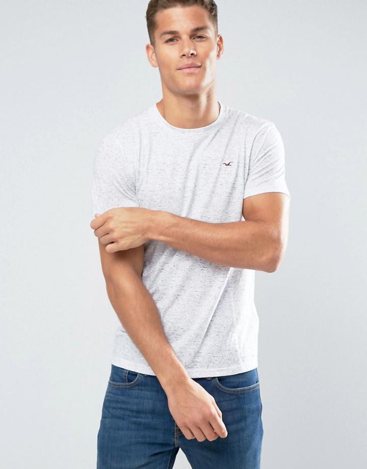 Hollister Crew T-shirt Slim Fit White Marl - White