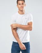 Hollister Crew T-shirt Slim Fit White Marl - White