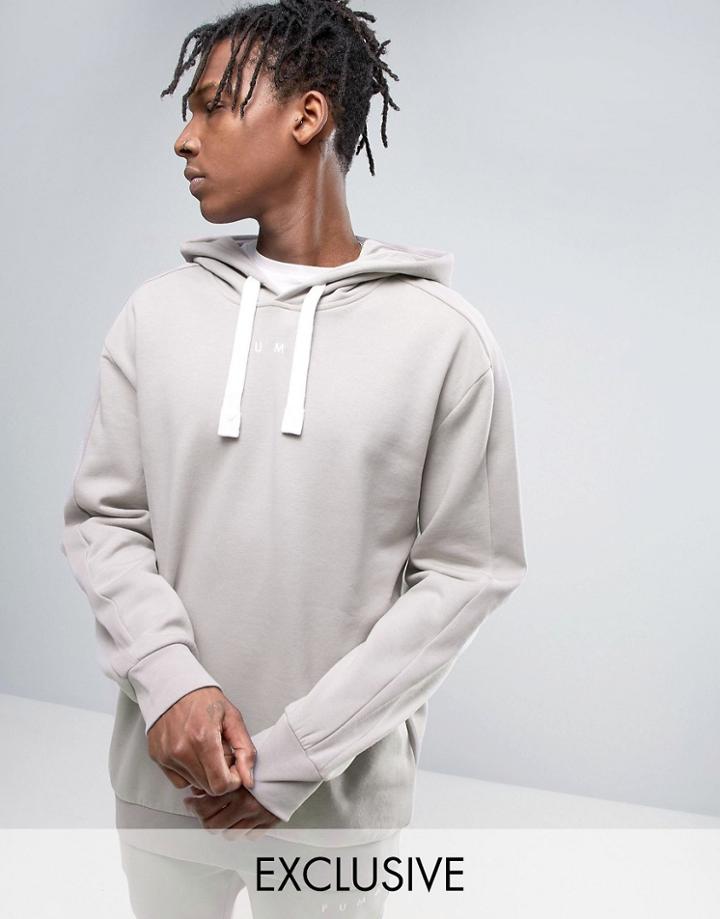 Puma Logo Hoodie In Gray Exclusive To Asos 57532701 - Gray