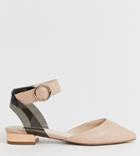 Blink Pointed Flat Ballet Shoes - Beige