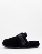 Ugg Fluff It Sheepskin Slippers In Black