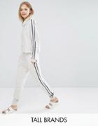 Y.a.s Tall Minna Contrast Stripe Detail Jogger - Cream