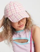 My Accessories London Cap In Pink Tweed Plaid - Part Of A Set