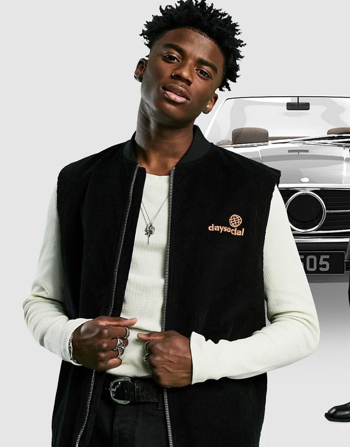 Asos Day Social Corduroy Vest-grey