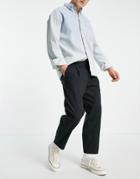 Jack & Jones Intelligence Wide Crop Chino In Black