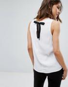 New Look Tie Back Shell Top - White