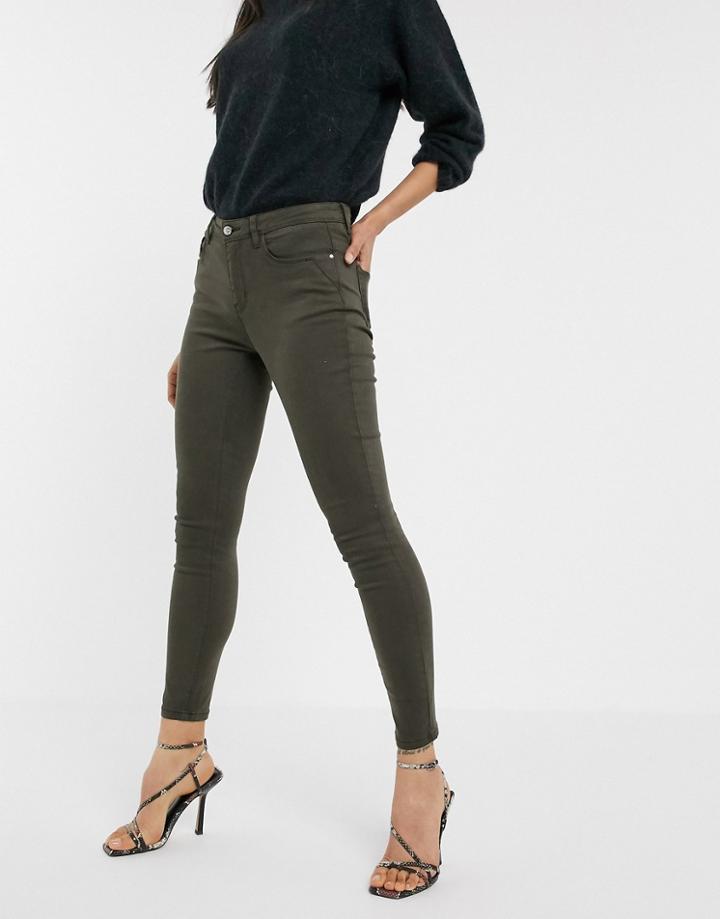 Only Blair Mid Rise Ankle Grazer Skinny Jeans-black
