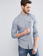 Lee Band Collar Shirt Workwear Blue - Blue