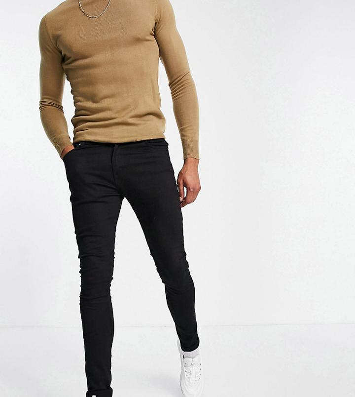 Brave Soul Tall Skinny Jeans In Black