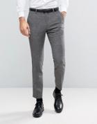 Burton Menswear Slim Suit Pant In Tweed - Gray