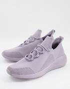 Asos Design Knitted Runner Sneakers In Lilac-purple