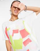 Lacoste Graphic Print Jersey T-shirt In White