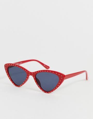 Pieces Crista Sunglasses - Red