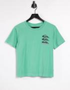 Quiksilver Colorful Land Cropped T-shirt In Green