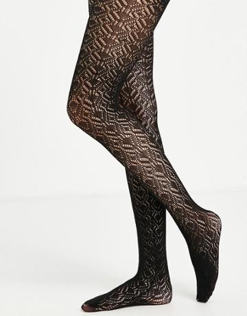 Gipsy Crochet Tights In Black