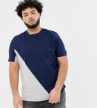 Another Influence Plus Diagonal Pocket T-shirt-navy