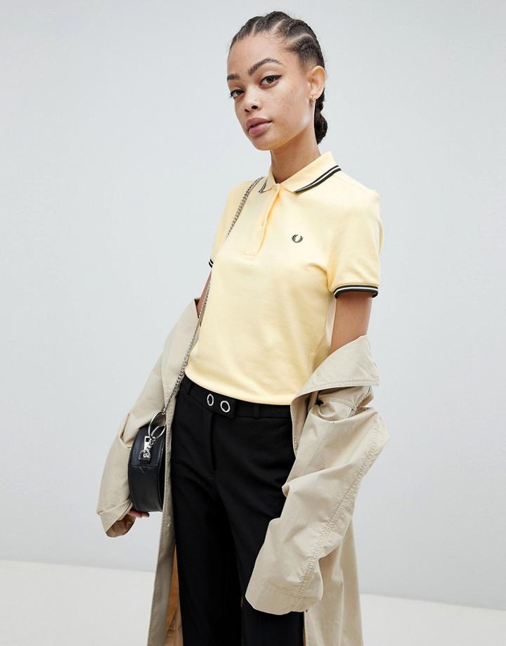 Fred Perry Twin Tipped Polo Shirt - Yellow