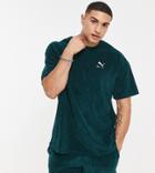 Puma Skate Towelling T-shirt In Green Exclusive To Asos