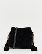 New Look Side Tassel Bag In Black - Black