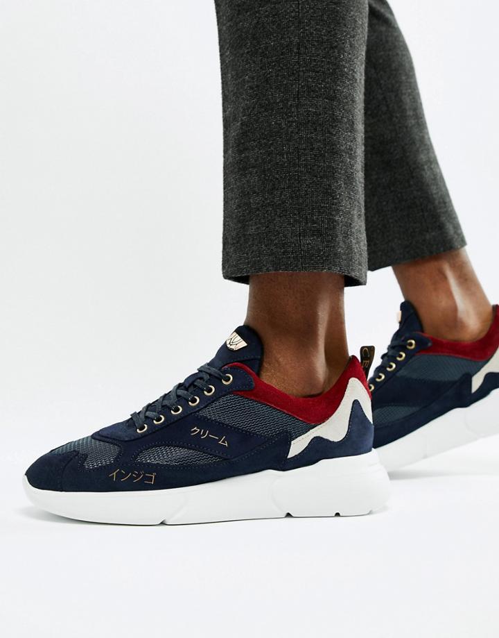 Mercer W3rd Kimono Sneakers In Indigo - Navy