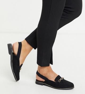 Simply Be Extra Wide Fit Elasticated Loafer In Black