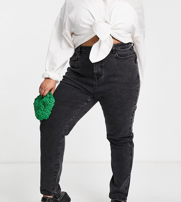Urban Bliss Plus Skinny Jeans In Washed Black